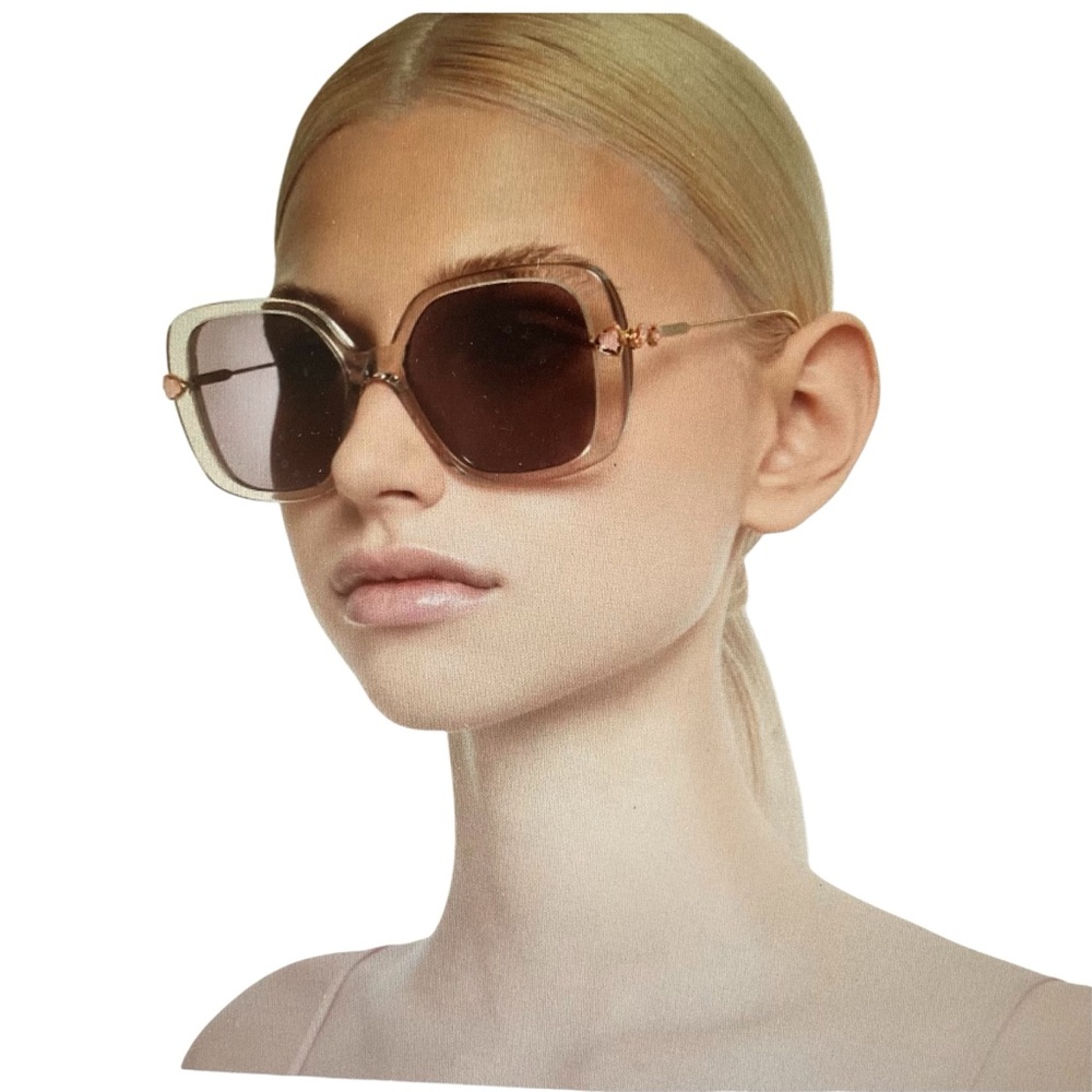 SWAROVSKI | Oversized Purple Sunglasses | Crystal Embellished Square Frames